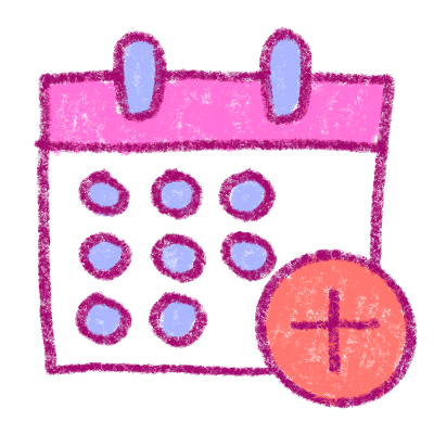Calendar with an add button